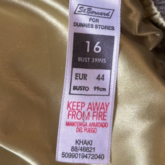 St. Bernard Olive Green Puffer Vest with Faux Fur Trim & Detachable Hood Size 16 - Picture 3 of 14